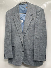 Load image into Gallery viewer, Oleg Cassini Mens Gray Tweed Pockets Long Sleeve One-Button Blazer Size 40R
