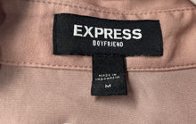 Load image into Gallery viewer, Express Womens Pink Collared Long Sleeve Button-Up Shirt Size Medium
