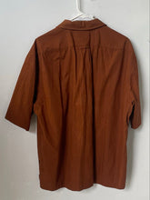 Load image into Gallery viewer, Hugo Boss Mens Brown Short Sleeve Regular Fit Collared Button-Up Shirt Size XL
