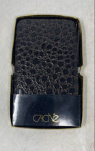 Load image into Gallery viewer, Cache Womens Black Crocodile Embossed Leather Card Slot Bifold Wallet With Box
