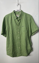 Load image into Gallery viewer, Lacoste Mens Green Regular Fit Short Sleeve Collared Button-Up Shirt Size L
