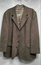 Load image into Gallery viewer, Philippe Laurent Paris Mens Brown Tweed Notch Lapel Four-Button Blazer Size 46
