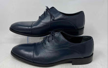 Load image into Gallery viewer, Vellapais Mens Dark Blue Leather Cap Toe Lace-Up Oxford Dress Shoes Size 12
