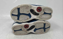 Load image into Gallery viewer, Nike Kids Air Jordan 13 Retro White Gray Blue Lace-Up Sneaker Shoes Size 9C
