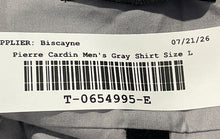Load image into Gallery viewer, Pierre Cardin Mens Gray Slim Fit Collared Long Sleeve Dress Shirt Size Large
