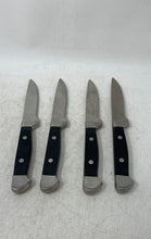 Load image into Gallery viewer, Set Of 4 Pcs Global Asset Management Silver-Tone Engraved Steak Knives
