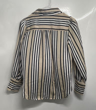 Load image into Gallery viewer, Banana Republic Womens Multicolor Striped Long Sleeve Blouse Top Size XXS Petite
