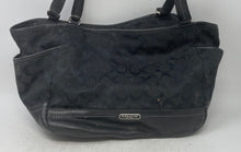 Load image into Gallery viewer, Coach Womens Park Carrie Black Monogram Double Handle Tote Handbag
