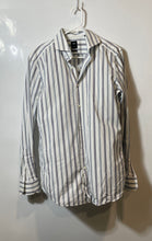 Load image into Gallery viewer, Boss Hugo Boss Mens White Striped Tailored Slim Fit Dress Shirt Size 39 15.5
