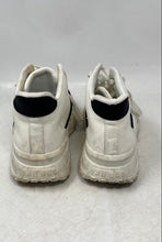 Load image into Gallery viewer, Ou Xing Womens White Black Leather Lace-Up Mid Top Sneakers Shoes Size EUR 37

