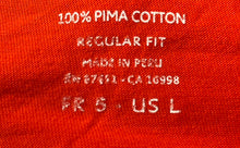Load image into Gallery viewer, Lacoste Mens Red Cotton Short Sleeve V-Neck Regular Fit Pullover T-Shirt Size L
