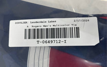 Load image into Gallery viewer, A. Rogers Mens Multicolor Printed Bar Tack On Blade &amp; Tail Designer Tie
