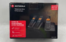 Load image into Gallery viewer, Set Of 3 Pcs Motorola L603M Black DECT 6.0 Digital Cordless Phones Untested
