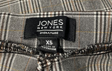 Load image into Gallery viewer, Jones New York Womens Multicolor Plaid Flat Front Pockets Ankle Pants Size XS
