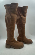 Load image into Gallery viewer, Charlotte Russe Womens Brown Round Toe Side Zip Over The Knee Winter Boots Sz 8
