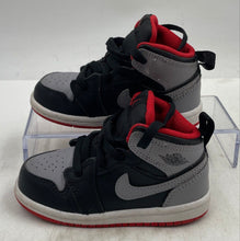 Load image into Gallery viewer, Authentic Nike Kids Air Jordan 1 Mid DQ8425-006 Gray Black Red Sneakers Size 7C
