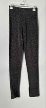 Load image into Gallery viewer, Zara Womens Black Glitter Knit High-Waist Ankle Leggings Pants Size Small
