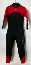 Load image into Gallery viewer, Hevto Kids Red Black Coral-I Full Diving Scuba Wetsuit Size Small
