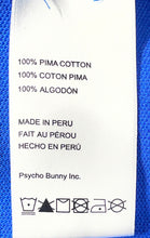 Load image into Gallery viewer, Psycho Bunny Mens Blue And Black Pima Cotton Short Sleeve Polo Shirt Size 9

