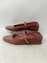 Load image into Gallery viewer, Zara Womens Pink Velvet Buckle Round Toe Flat Mary Jane Shoes Size EUR 37
