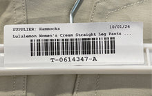 Load image into Gallery viewer, Lululemon Womens Cream Flat Front Pockets Straight Leg Trouser Pants Size 24
