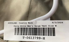 Load image into Gallery viewer, Perry Ellis Mens Beige Sleeveless Pockets Five-Button Vest Size Medium
