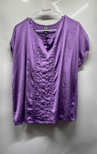 Load image into Gallery viewer, Worthington Womens Lilac Roll-Tab Short Sleeve Blouse Top Size XL
