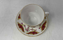 Load image into Gallery viewer, Queen Anne Ceramic White Serving Floral Tea Coffee Cup And Plate Set
