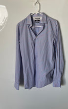 Load image into Gallery viewer, Hugo Boss Mens Blue Multicolor Plaid Print Sharp Fit Dress Shirt Sz 15 34/35
