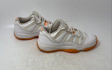 Load image into Gallery viewer, Nike Kids Air Jordan 11 Retro Low White Orange Lace-Up Sneaker Shoes Size 5Y
