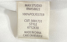 Load image into Gallery viewer, Max Studio Womens White Sleeveless Ruffle Tie Neck Regular Fit Blouse Top Size L
