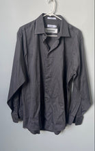 Load image into Gallery viewer, Calvin Klein Mens Gray Long Sleeve Spread Collar Dress Shirt Size 16.5 34/35
