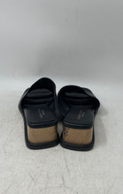 Load image into Gallery viewer, Equitare Womens Black Leather Wedge Heel Slip-On Slide Sandals Size EUR 40
