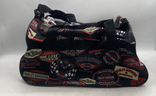 Load image into Gallery viewer, Harley-Davidson Mens Black All Over Print Adjustable Strap Zipper Duffle Bag
