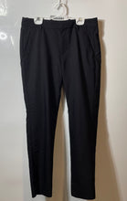 Load image into Gallery viewer, Zara Womens Black Flat Front Slash Pockets Straight Leg Dress Pants Size Small

