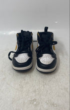 Load image into Gallery viewer, Nike Boys Air Jordan 1 Mid 640735-177 Black White Gold Leather Sneakers Shoes 8C
