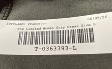 Load image into Gallery viewer, The Limited Womens Gray 3/4 Sleeve Boat Neck Back Zip Sheath Dress Size 8
