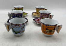 Load image into Gallery viewer, Lot Of 10 Pcs Multicolor Ceramic Classic Coffee &amp; Tea Demitasse Cup &amp; Saucer
