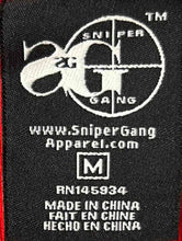 Load image into Gallery viewer, Sniper Gang Mens Red Graphic Print Raw Short Sleeve Pullover Sweatshirt Size M
