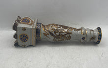 Load image into Gallery viewer, Crackle Glaze Footed Floral Pattern Ceramic Vintage Style Candlestick Holder
