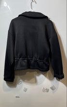 Load image into Gallery viewer, Zara Womens Black Long Sleeve Drawstring Waist Full-Zip Jacket Size Small
