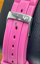 Load image into Gallery viewer, Authentic Lucien Piccard Women's Fuchsia Silicone Quartz Watch
