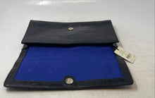 Load image into Gallery viewer, Cole Haan Womens Izzie Black Croc Embossed Leather Clutch Purse With Tag
