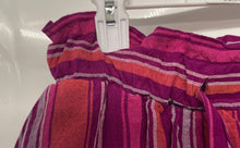 Load image into Gallery viewer, A New Day Womens Purple Striped Belted High Waist A-Line Skirt Size Medium
