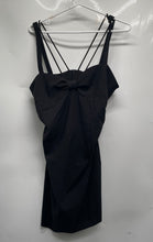 Load image into Gallery viewer, Zara Womens Black Front Knot Sleeveless Back Zip Mini Dress Size Large
