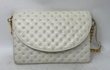 Load image into Gallery viewer, Jennifer Moore Womens White Leather Quilted Inner Pocket Shoulder Purse
