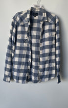 Load image into Gallery viewer, Lucky Brand Mens Blue White Check Saturday Stretch Button-Up Shirt Size M
