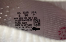 Load image into Gallery viewer, Lacoste Womens Run Spin Eco Gray Pink Lace-Up Sneakers Shoes Size 7
