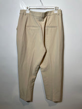 Load image into Gallery viewer, Express Womens Beige Super High Rise Straight Leg Editor Ankle Pants Size 14R
