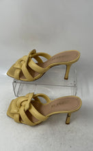 Load image into Gallery viewer, Coach Womens Kellie Cream Leather High Stiletto Heel Slide Sandals Size 6.5
